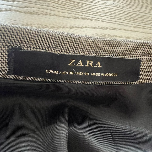 Zara Men's Grey Double-Breasted Suit Jacket - Picture 8 of 8